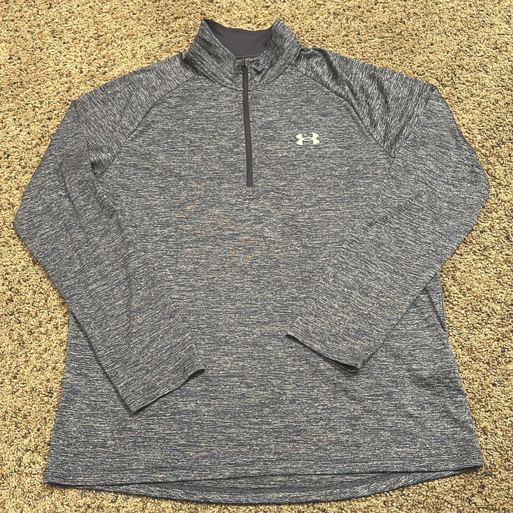 men’s under armour quarter zip 100% polyester long sleeve